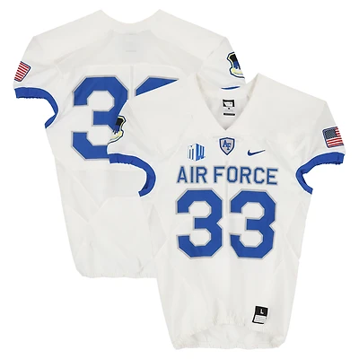 Air Force Falcons Team-Issued #33 White Nike Jersey from the Football Program - Size L