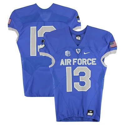 Air Force Falcons Team-Issued #13 Royal Nike Jersey from the Football Program - Size M
