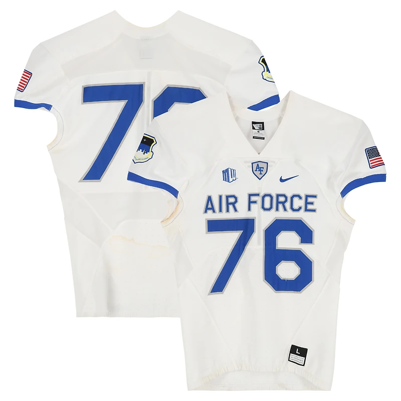 Air Force Falcons Team-Issued #76 White Nike Jersey from the Football Program - Size L