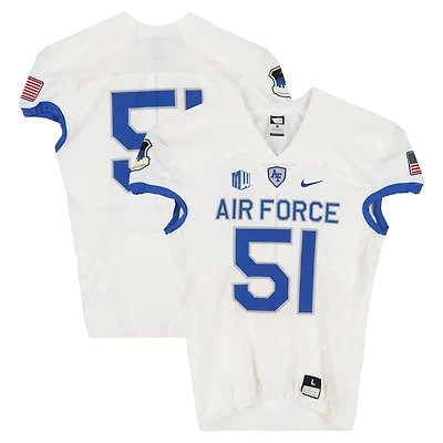 Air Force Falcons Team-Issued #51 White Nike Jersey from the Football Program - Size L