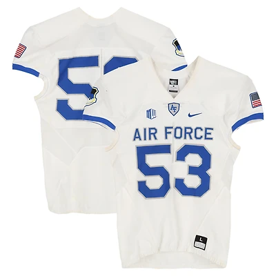 Air Force Falcons Team-Issued #53 White Nike Jersey from the Football Program - Size L