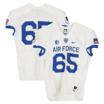 Air Force Falcons Team-Issued #65 White Nike Jersey from the Football Program - Size XL