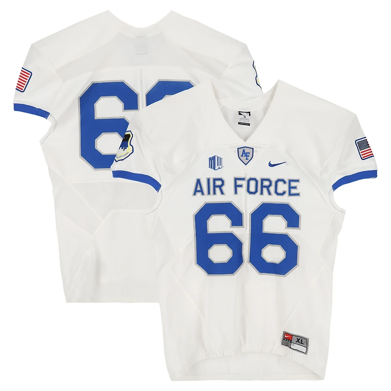 Air Force Falcons Team-Issued #66 White Nike Jersey from the Football Program - Size XL