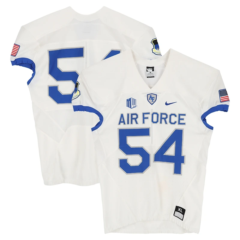 Air Force Falcons Team-Issued #54 White Nike Jersey from the Football Program - Size XL