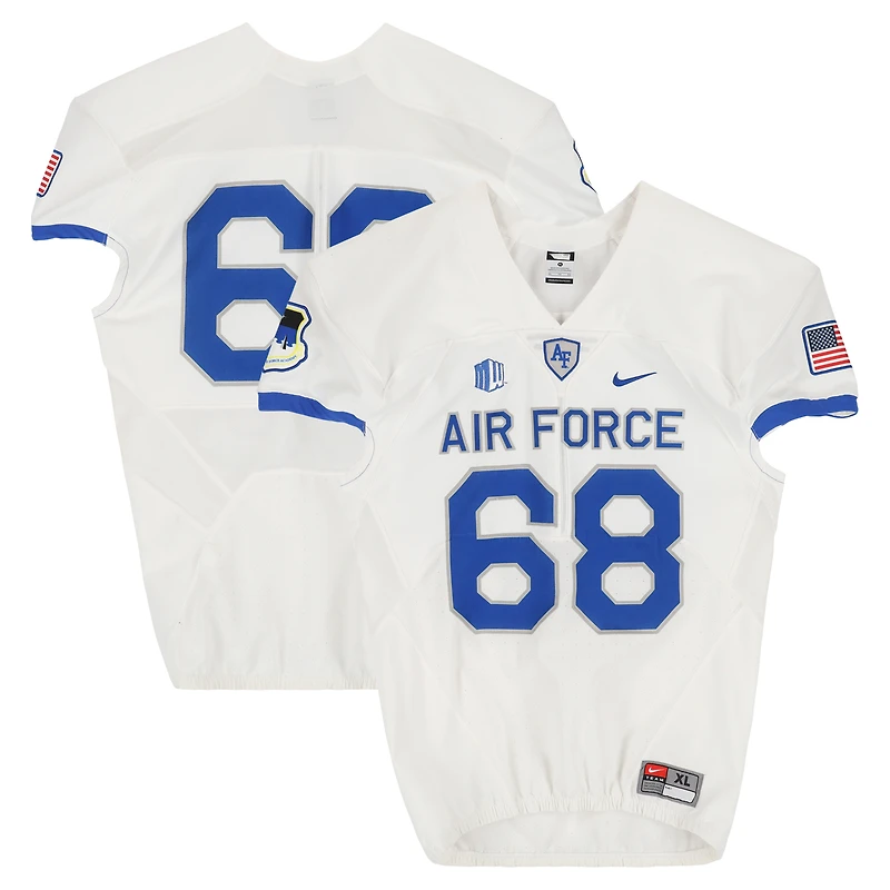 Air Force Falcons Team-Issued #68 White Nike Jersey from the Football Program - Size XL