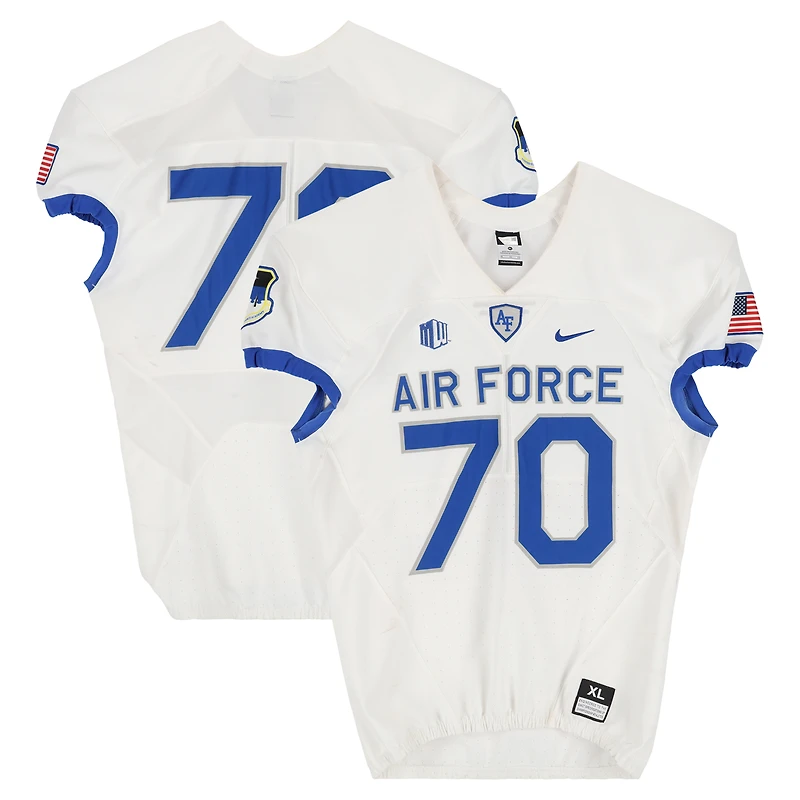 Air Force Falcons Team-Issued #70 White Nike Jersey from the Football Program - Size XL