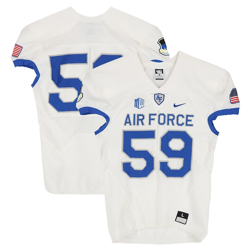 Air Force Falcons Team-Issued #59 White Nike Jersey from the Football Program - Size L