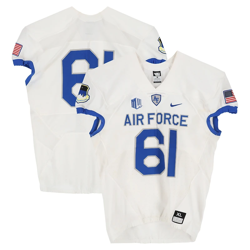 Air Force Falcons Team-Issued #61 White Nike Jersey from the Football Program - Size XL