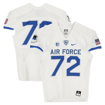 Air Force Falcons Team-Issued #72 White Nike Jersey from the Football Program - Size XL