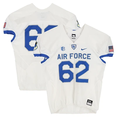 Air Force Falcons Team-Issued #62 White Nike Jersey from the Football Program - Size 2XL