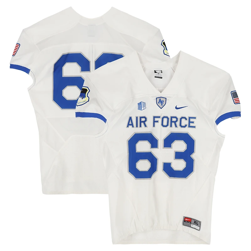 Air Force Falcons Team-Issued #63 White Nike Jersey from the Football Program - Size XL