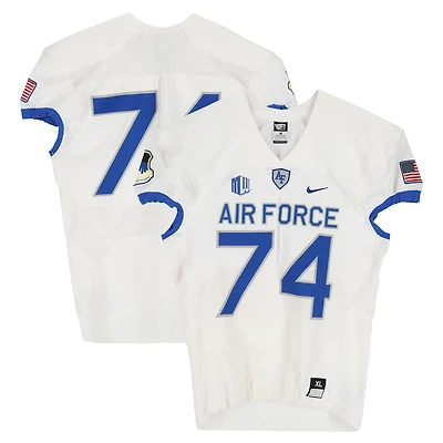 Air Force Falcons Team-Issued #74 White Nike Jersey from the Football Program - Size XL