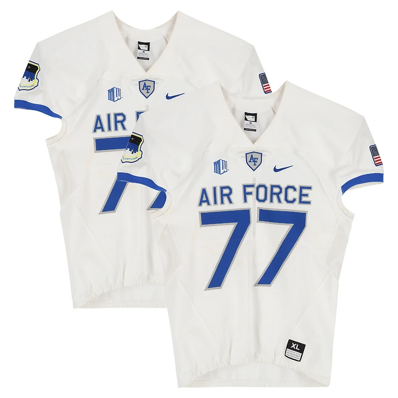 Air Force Falcons Team-Issued #77 White Nike Jersey from the Football Program - Size XL