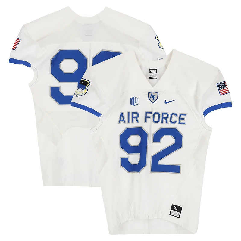 Air Force Falcons Team-Issued #92 White Nike Jersey from the Football Program - Size XL