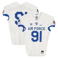 Air Force Falcons Team-Issued #91 White Nike Jersey from the Football Program - Size L