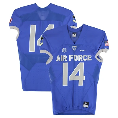 Air Force Falcons Team-Issued #14 Royal Nike Jersey from the Football Program - Size M