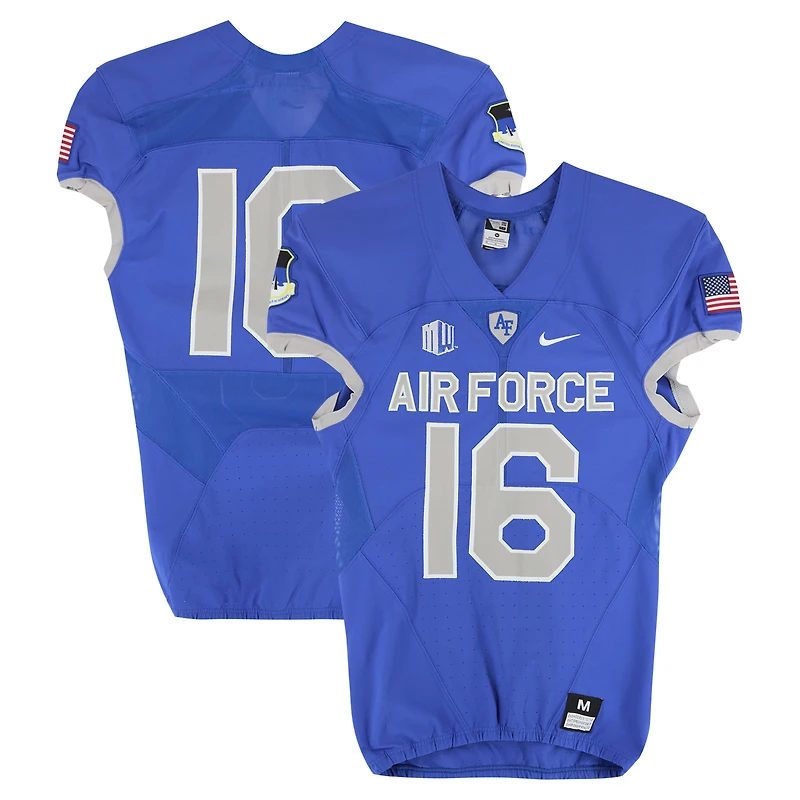 Air Force Falcons Team-Issued #16 Royal Nike Jersey from the Football Program - Size M