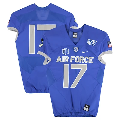 Air Force Falcons Team-Issued #17 Royal Nike Jersey from the Football Program - Size M