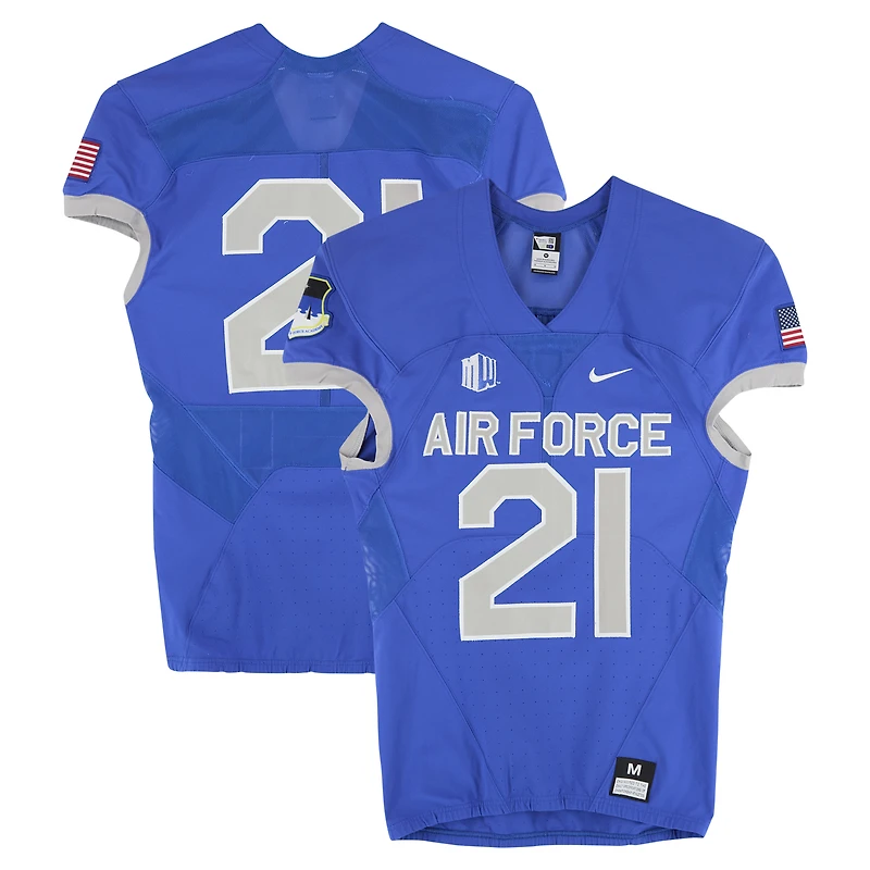 Air Force Falcons Team-Issued #21 Royal Nike Jersey from the Football Program - Size M