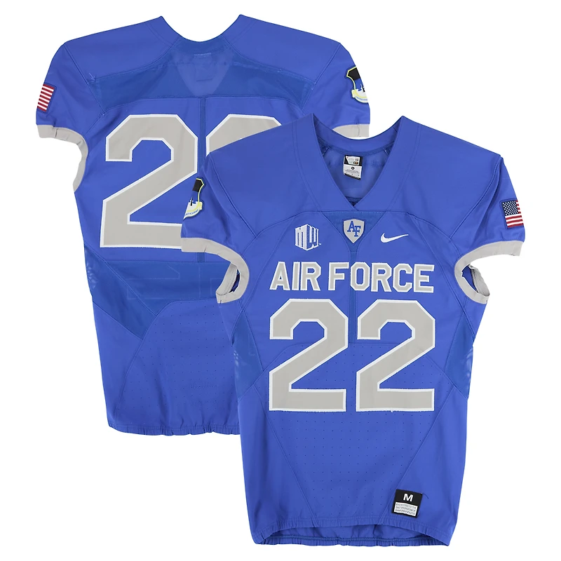 Air Force Falcons Team-Issued #22 Royal Nike Jersey from the Football Program - Size M