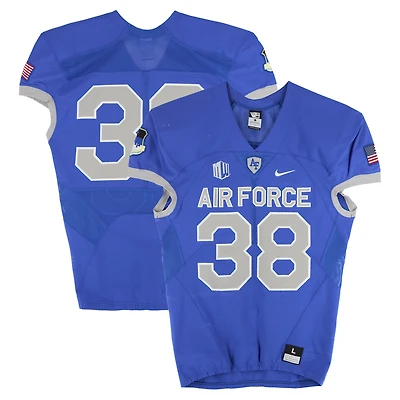 Air Force Falcons Team-Issued #38 Royal Nike Jersey from the Football Program - Size L