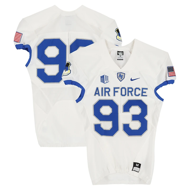Air Force Falcons Team-Issued #93 White Nike Jersey from the Football Program - Size M