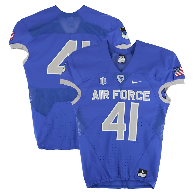 Air Force Falcons Team-Issued #41 Royal Nike Jersey from the Football Program - Size L