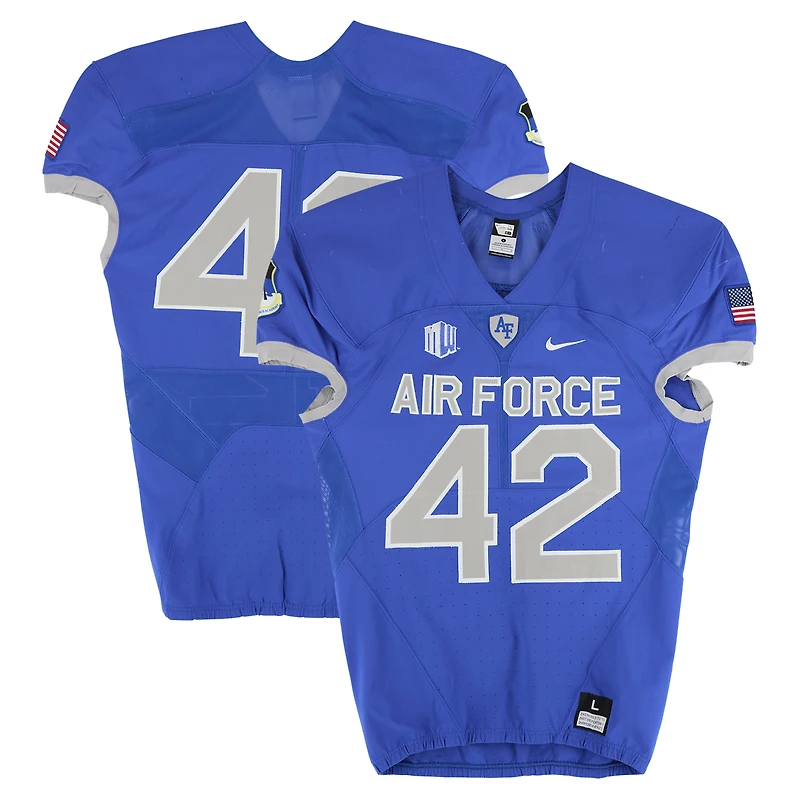 Air Force Falcons Team-Issued #42 Royal Nike Jersey from the Football Program - Size L