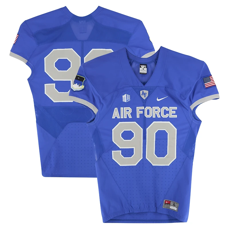 Air Force Falcons Team-Issued #90 Royal Nike Jersey from the Football Program - Size L