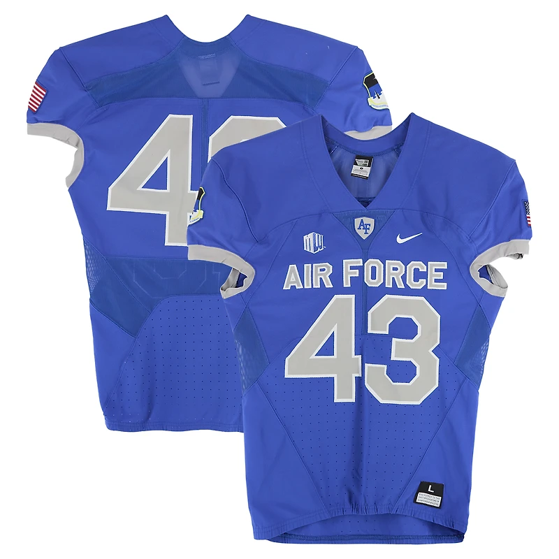 Air Force Falcons Team-Issued #43 Royal Nike Jersey from the Football Program - Size L