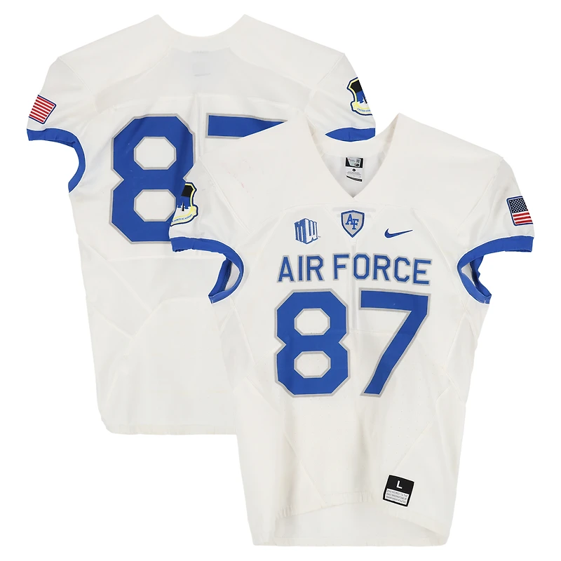 Air Force Falcons Team-Issued #87 White Nike Jersey from the Football Program - Size L