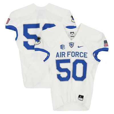 Air Force Falcons Team-Issued #50 White Nike Jersey from the Football Program - Size L