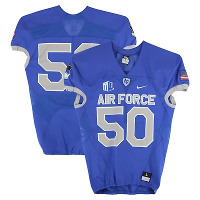Air Force Falcons Team-Issued #50 Royal Nike Jersey from the Football Program - Size L