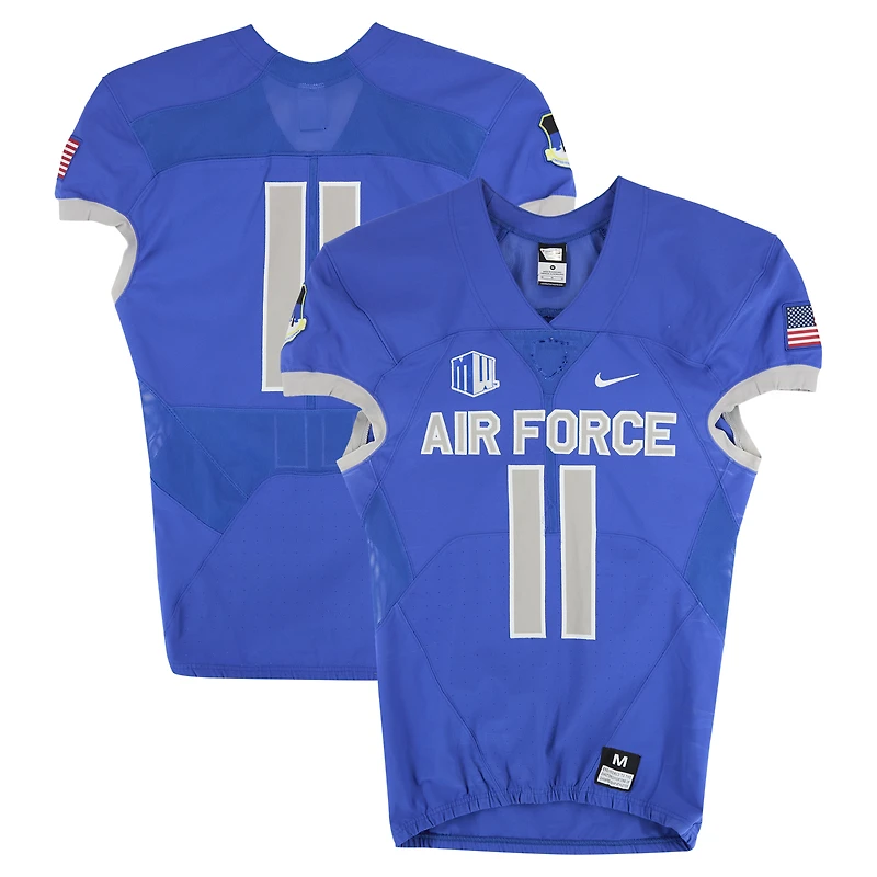 Air Force Falcons Team-Issued #11 Royal Nike Jersey from the Football Program - Size M