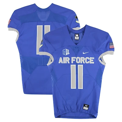 Air Force Falcons Team-Issued #11 Royal Nike Jersey from the Football Program - Size M