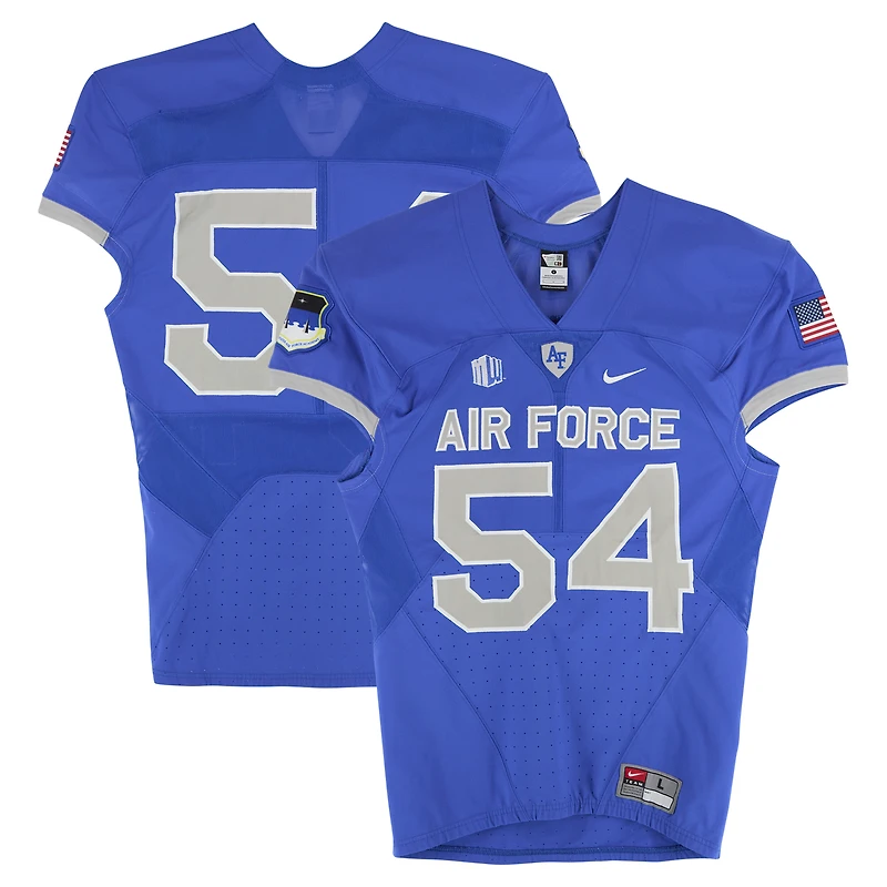 Air Force Falcons Team-Issued #54 Royal Nike Jersey from the Football Program - Size L
