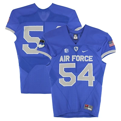 Air Force Falcons Team-Issued #54 Royal Nike Jersey from the Football Program - Size L