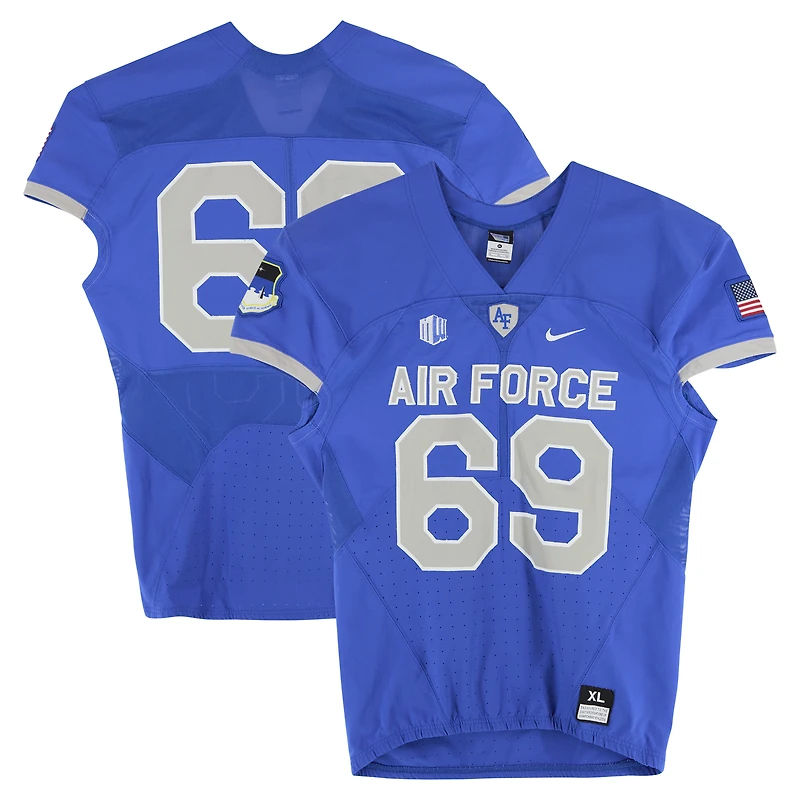 Air Force Falcons Team-Issued #69 Royal Nike Jersey from the Football Program - Size XL