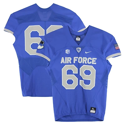 Air Force Falcons Team-Issued #69 Royal Nike Jersey from the Football Program - Size XL