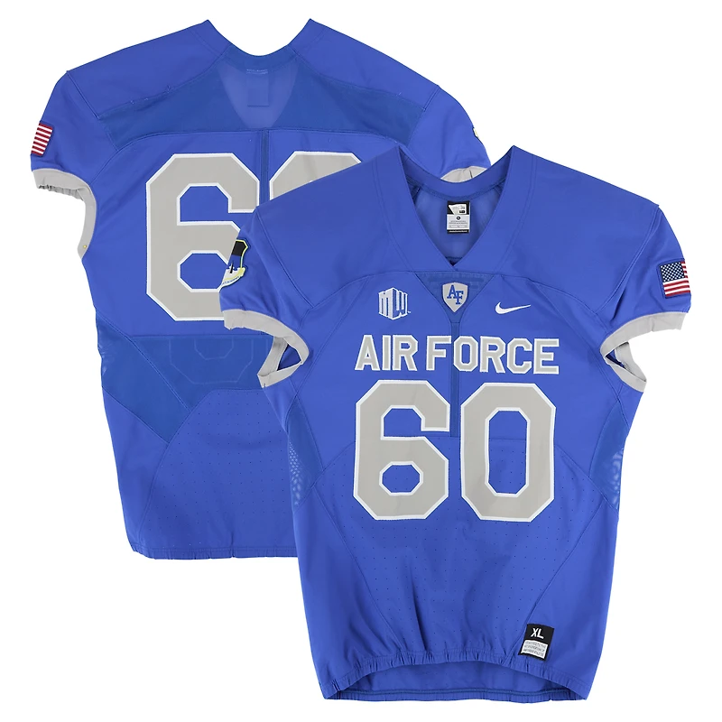 Air Force Falcons Team-Issued #60 Royal Nike Jersey from the Football Program - Size XL