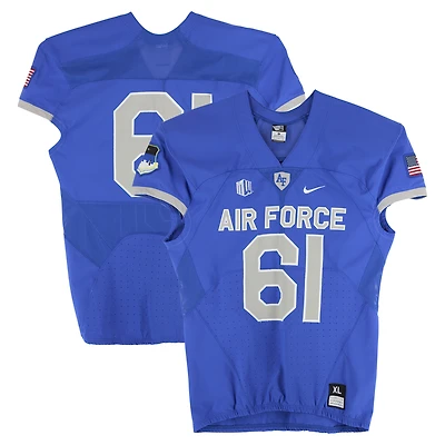 Air Force Falcons Team-Issued #61 Royal Nike Jersey from the Football Program - Size XL