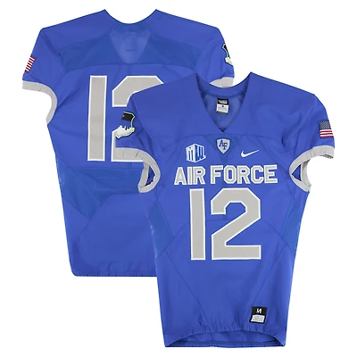 Air Force Falcons Team-Issued #12 Royal Nike Jersey from the Football Program - Size M