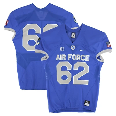 Air Force Falcons Team-Issued #62 Royal Nike Jersey from the Football Program - Size XL