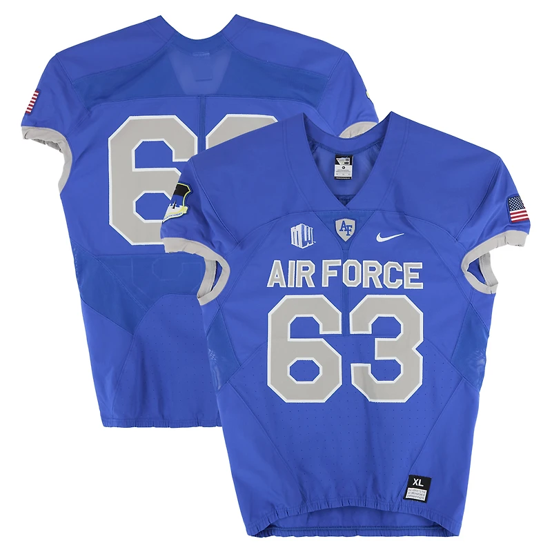 Air Force Falcons Team-Issued #63 Royal Nike Jersey from the Football Program - Size XL