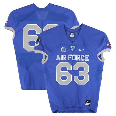 Air Force Falcons Team-Issued #63 Royal Nike Jersey from the Football Program - Size XL