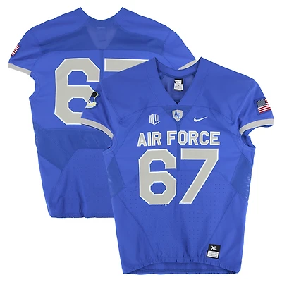 Air Force Falcons Team-Issued #67 Royal Nike Jersey from the Football Program - Size XL