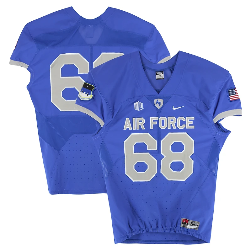 Air Force Falcons Team-Issued #68 Royal Nike Jersey from the Football Program - Size XL