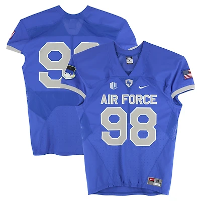 Air Force Falcons Team-Issued #98 Royal Nike Jersey from the Football Program - Size XL