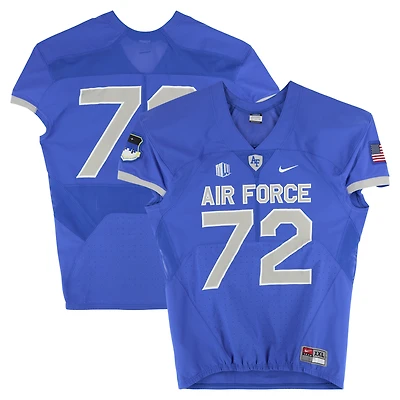 Air Force Falcons Team-Issued #72 Royal Nike Jersey from the Football Program - Size 2XL