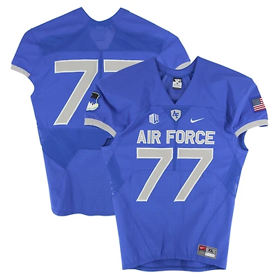 Air Force Falcons Team-Issued #77 Royal Nike Jersey from the Football Program - Size XL